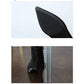 Women Stiletto Boots Autumn and Winter Metal Pointed Leather Zipper Add Velvet To Keep Warm