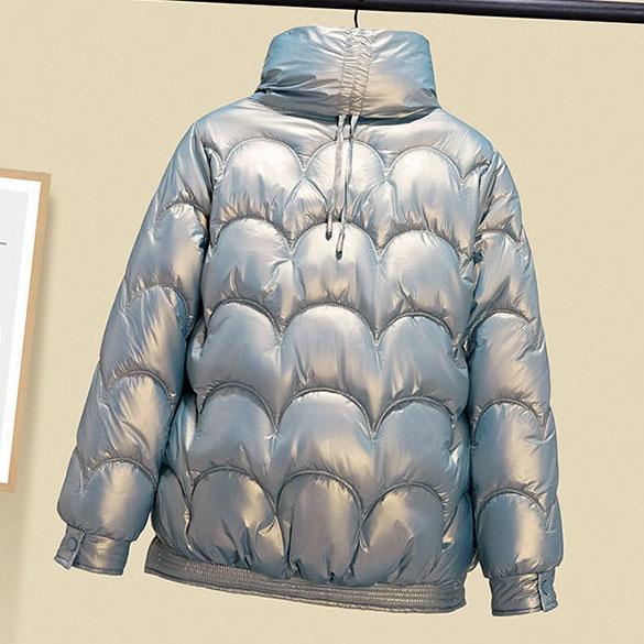Winter Women's Short Down Jacket Female Warm Solid Color Large Size Loose Cotton Coat