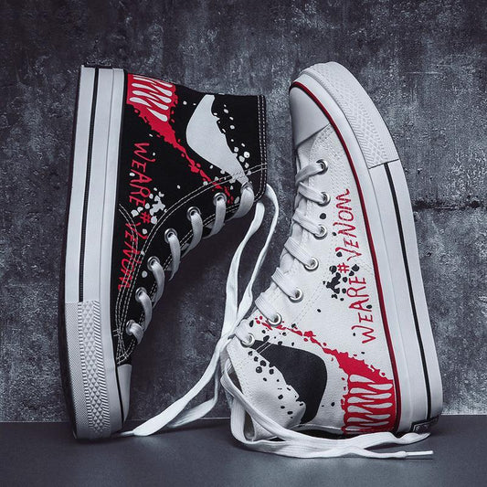 Canvas men's shoes net red Korean version of the trend of wild hip-hop tide brand high-top sneakers