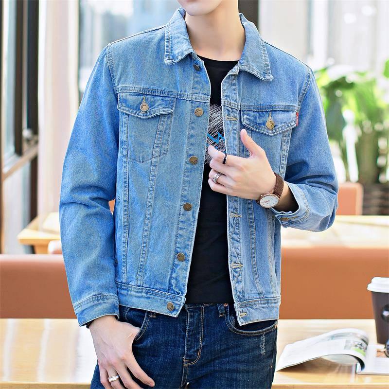 Autumn Men's Denim Jacket Jeans Jaket Men Retro Cowboy Slim Jacket Fashion Jeans Coats Casual Jacket