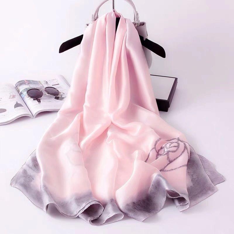 Women's Silk Scarves, Women's Ever-changing Scarves Long Warm Silk Scarves All-match Shawls In Autumn and Winter Women's Summer Sunscreen Shawls