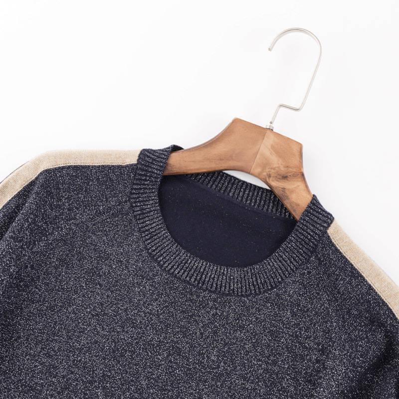 Autumn and winter shirt women's round neck loose sweater sets large size bottoming shirt