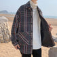 Checked Sweatshirts Men's Autumn and Winter Loose Wild Tide Brand Sweater Korean Style Trendy Sweater