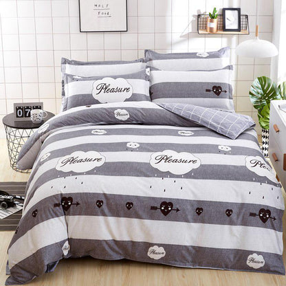 Crown Superfine Fiber Winter Thickening Bedding Sets Full King Twin Queen Size 3/ 4pcs Sheet, Pillow