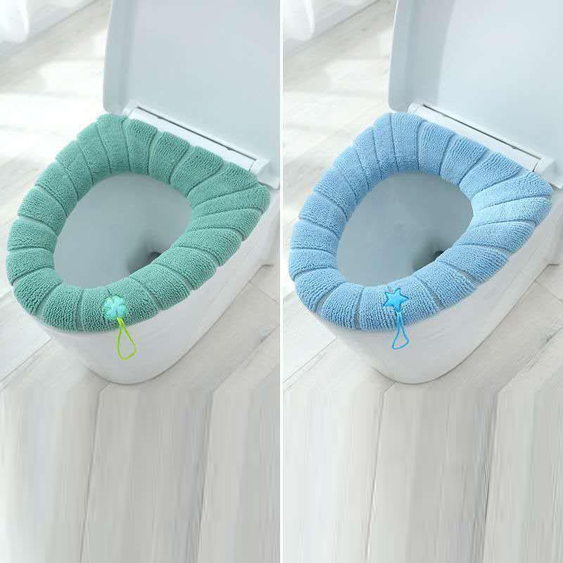 Two Pieces of Universal Toilet Seat Cushion Household Toilet Cover Cushion Thickened In Winter Toilet Cover Toilet Ring Cushion Washable