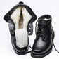 Men's Winter Warm Cotton Boots Wool Cotton Shoes Men's Non-slip Padded Father Shoes Leather Snow Boots