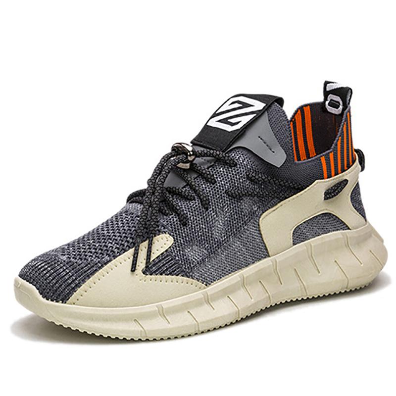 Fall Men's Korean Sneakers Trendy Flying Woven Sports Shoes All-match Comfortable Men's Shoes