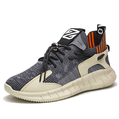Fall Men's Korean Sneakers Trendy Flying Woven Sports Shoes All-match Comfortable Men's Shoes