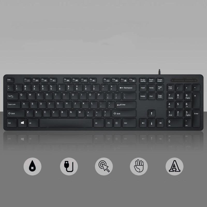Mute Keyboard and Mouse Set Manipulator Feel Wired Laptop Usb Office Home Keyboard and Mouse Set
