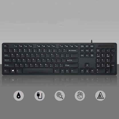 Mute Keyboard and Mouse Set Manipulator Feel Wired Laptop Usb Office Home Keyboard and Mouse Set
