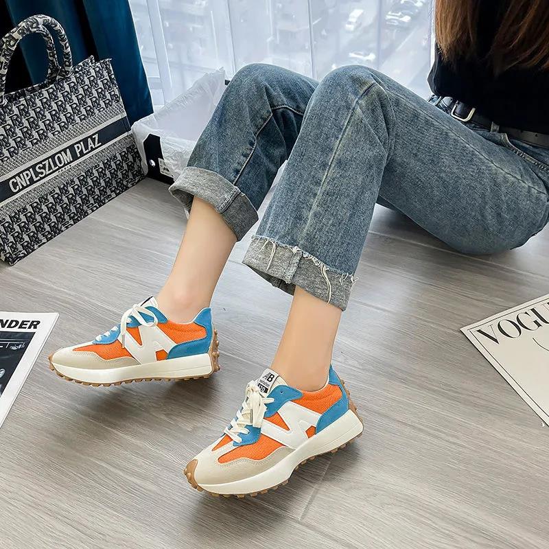 Xiaoman Waist Forrest Gump Shoes Female Korean Version of Thick-soled Mesh Breathable Old Shoes Student Casual Sports Shoes