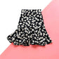 Retro Floral Chiffon Skirt Women's Summer High Waist A-line Fishtail Skirt All-match Short Skirt Irregular Hem Skirt Beach Dress