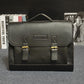 Business Briefcase Men Retro Matte Leather Large Capacity Crossbody Shoulder Computer Bag Handbag