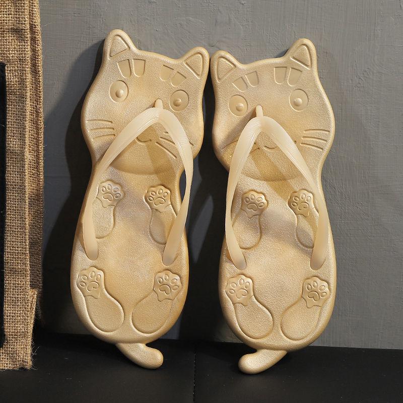 Flip-flops Female Summer Wear Fashion Non-slip Net Celebrity Ins Clip Foot Splint Clip Toe Bathroom Beach Sandals and Slippers