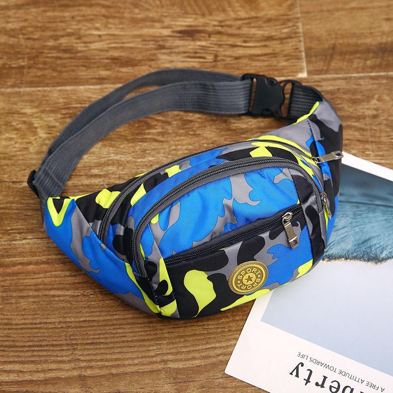 Running Waist Bag Men and Women Canvas Messenger Chest Bag Outdoor Sports Cashier Camouflage Fashion Multifunctional Mobile Phone Bag