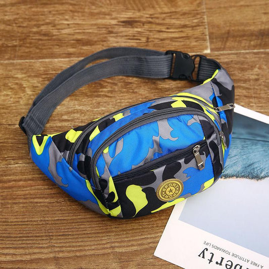 Running Waist Bag Men and Women Canvas Messenger Chest Bag Outdoor Sports Cashier Camouflage Fashion Multifunctional Mobile Phone Bag