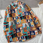 Summer Stylish Men Clothes Korean Style Loose Casual Mid-length T Shirts Creative Design Multi-pattern Printed Shirts Coat