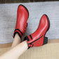 Female Martin Boots Short-tube Winter Plus Velvet Warmth Fashion All-match Mid-heel Cotton Shoes