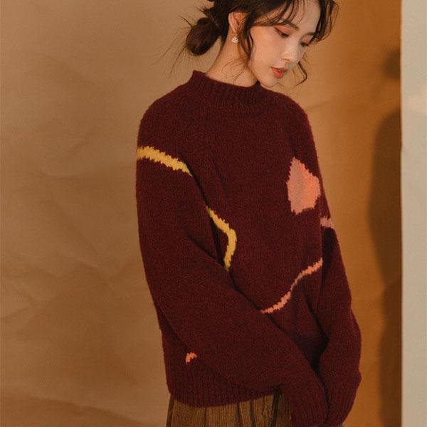 Autumn and Winter Independent Design Fun Egg Yolk Sweater, Casual Sweater Women