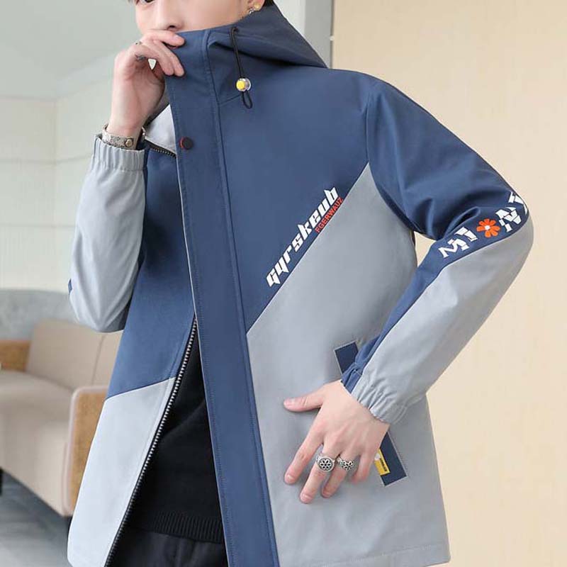 New Autumn and Winter Jacket Men's Plus Velvet Jacket Youth Thick Windbreaker Men's Clothing