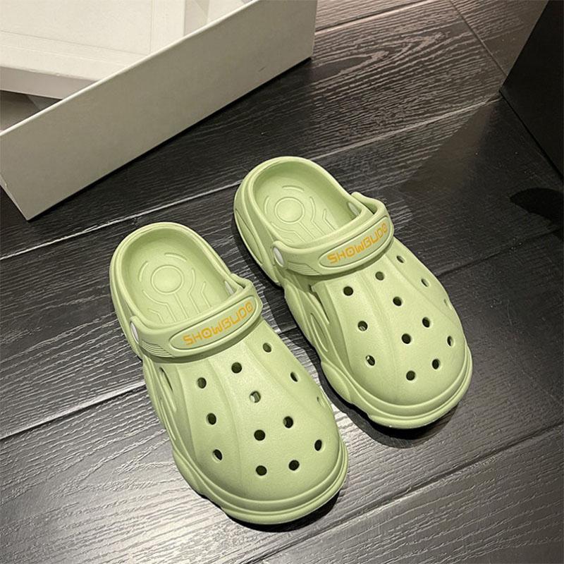 Cave Shoes Women Wear Ins Tide Summer Fashion Thick Bottom Non-slip Baotou Slippers Beach Sandals