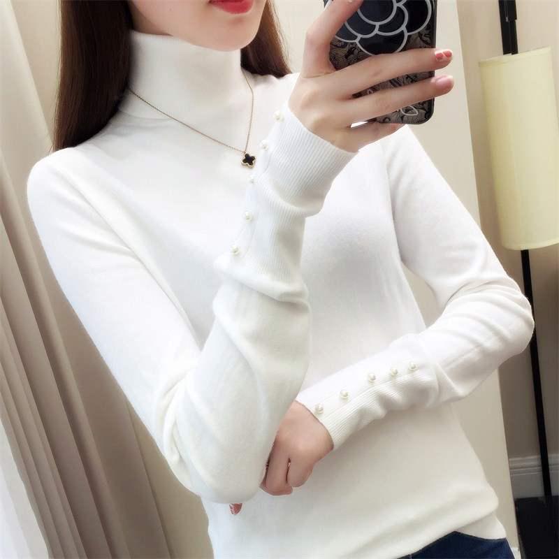 Sweater Female Soft Winter Turtleneck Women Bodycon Pullovers Long Sleeve Pull Femme Coat Female Top