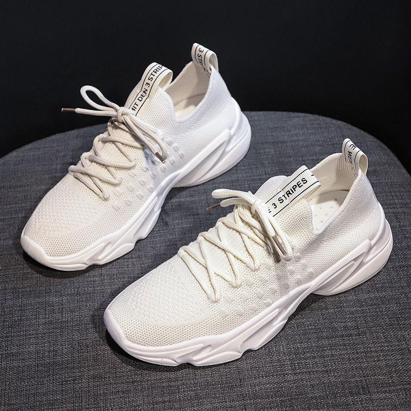Flat Bottom Running Shoes Women All-match Flying Weaving Shoes Summer Sports Shoes Women's Breathable Leisure