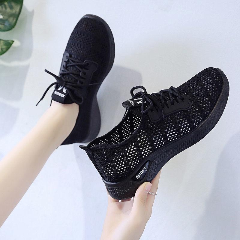Clearance Women's Sports Shoes Korean Wild Women's Shoes Flat Casual Shoes Spring Students Mesh Shoes