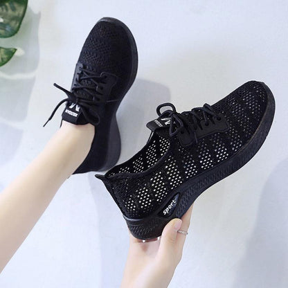 Clearance Women's Sports Shoes Korean Wild Women's Shoes Flat Casual Shoes Spring Students Mesh Shoes