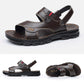 Summer Breathable Cowhide Beach Shoes Soft Sole Casual Wear Men's Sandals Leather Dual-use Sandals Slippers