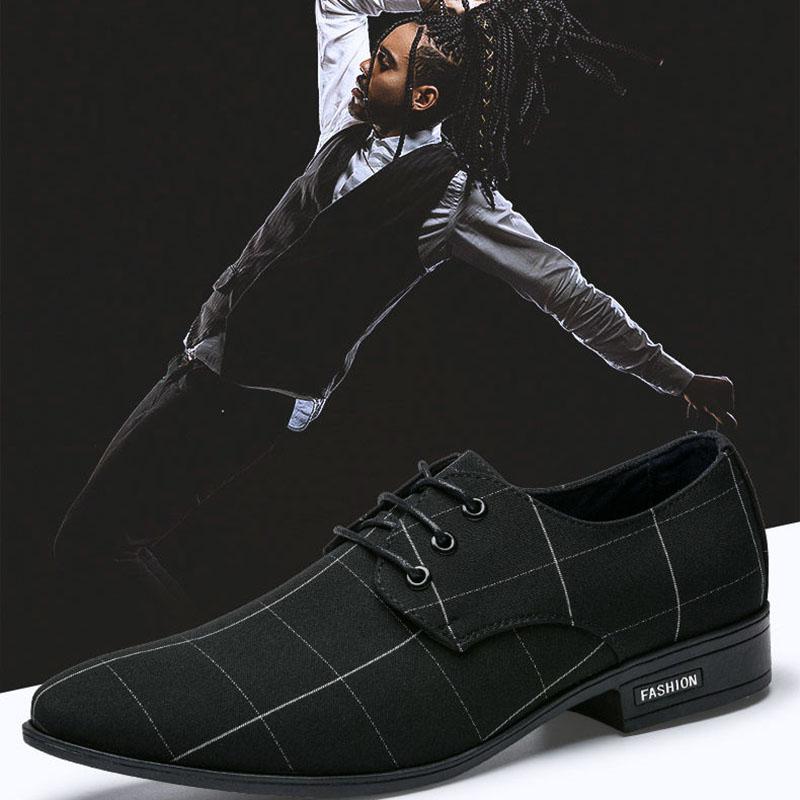Men's Cloth Face Versatile Men's Korean Version British Formal Wear Pointy Breathable Suit Casual Shoes
