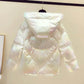 Colorful Shiny Face-free All-match Short Down Down Padded Jacket Winter Hooded Fashionable Bread Jacket