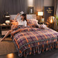 Thick Gold Mink Velvet Coral Velvet Four-piece Flannel French Velvet Bed Skirt Warm Quilt Cover Sheet