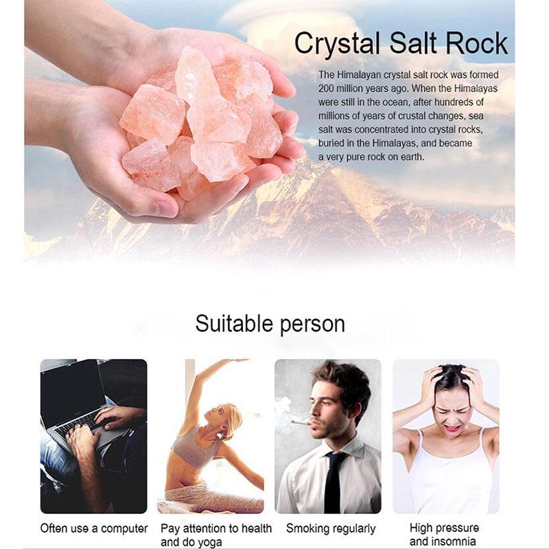 Himalayan Crystal Salt Table Lamp Mini Led Wooden Night Light Usb Desk Lamp Creative Bedside Lamp