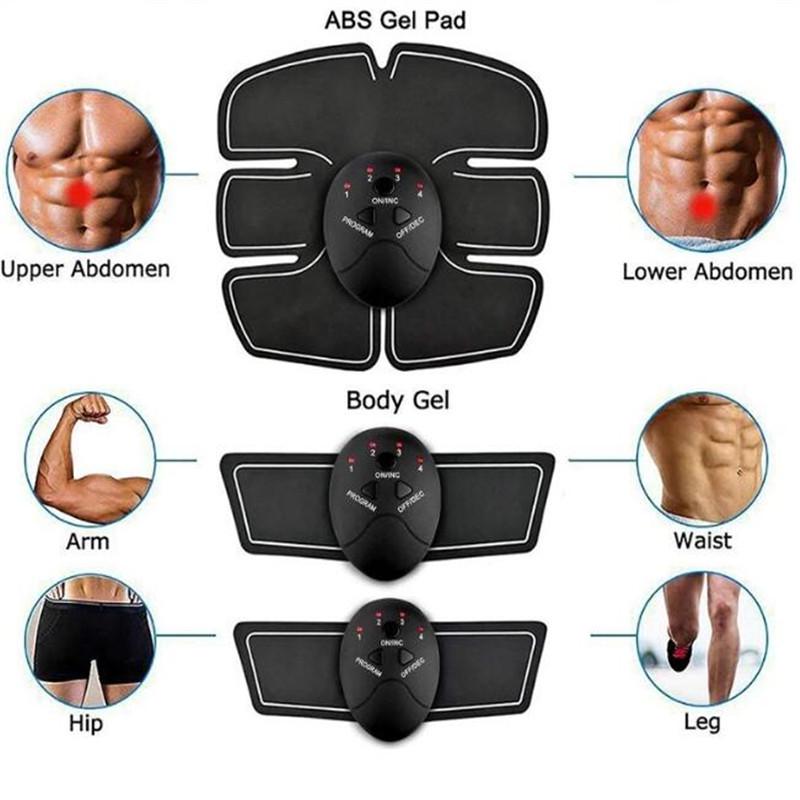 Smart ABS Stimulator Fitness ABS Electrode Stickers Pad Body Slimming Massager Unisex Abdominal