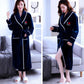 Ladies Home Clothes Love U Chest Label Bathrobe Cashmere Warm Pajamas Homewear Quick-drying Robe Coat Long