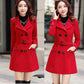Women Coats Winter Trench Coat Fashion Woolen Long Coat Tops Women's Elegant Double Breasted Coat