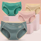 6Pcs/Set Solid Color Briefs Women's Large Size Panties Cotton Soft Breathable High Quality Underpants