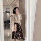 Navy Collar Sweater Coat Women Fall Winter Loose   College Style Knitted Cardigan Long Sleeve Casual Sweater