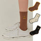 Two Pairs of Women's Stockings Five-pointed Star Embroidery All-match Fashion Sports Cotton Street Stockings