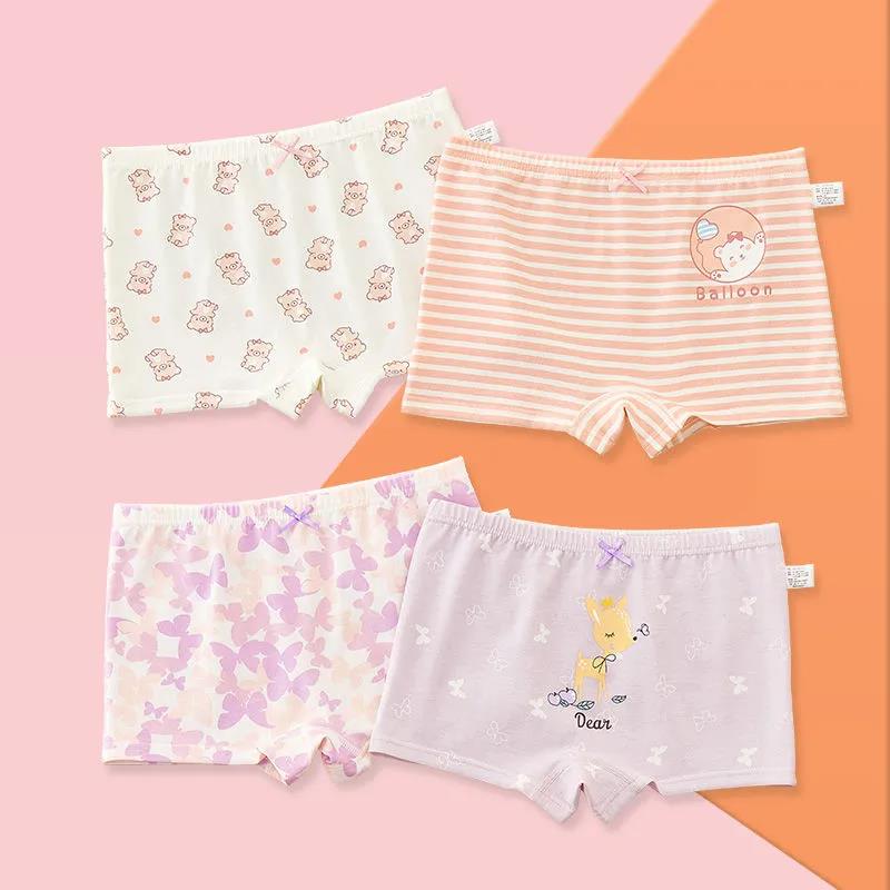 4pc/Lot Cotton Girls Underwear Chirdren Briefs Girls Panties Kids Underwear 2-14 Years