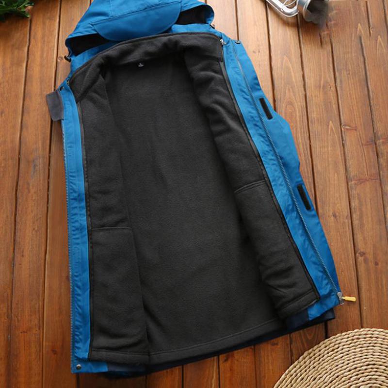 Jacket Winter Men's Three-in-one Detachable Two-piece Outdoor Mountaineering Suit Skiing Plus Velvet Thickening Couple Jacket