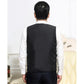 Men's Autumn and Winter Warm Cotton Vest Middle-aged and Elderly Wool Liner Padded Business Casual Loose Waistcoat Top Cardigans Vest Coat