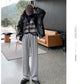 Cotton and Velvet Sweatpants Women Korean Version of Loose Winter New High-waisted Thin Straight Thick Wide-leg Long Pants