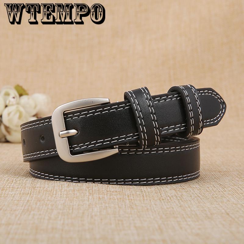 Fashion Women's Belts PU Leather Brand Straps Female Waistband Pin Buckles Fancy Vintage