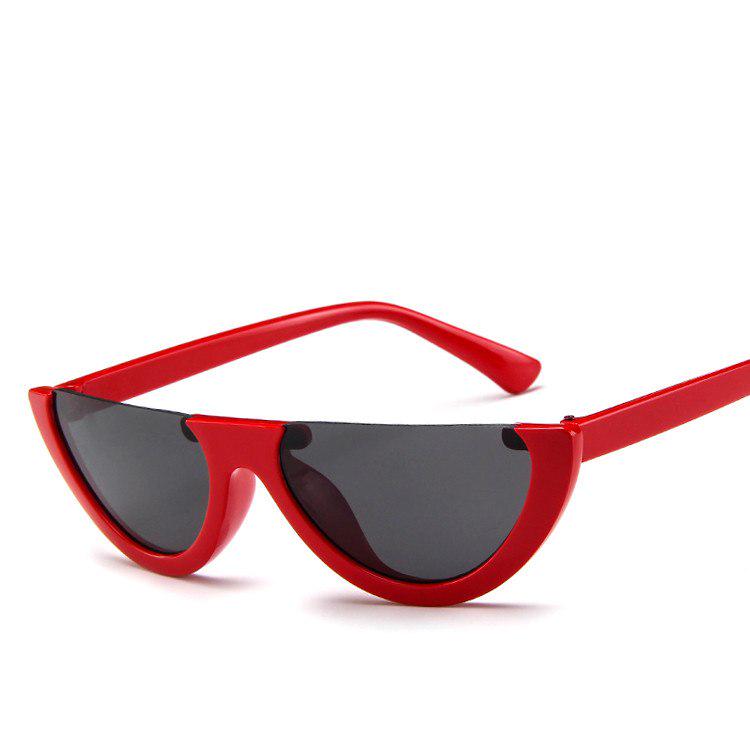 Cool Trendy Half Frame Rimless Cat Eye Sunglasses Women 2019 Fashion Clear Brand Designer Sun glasse