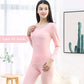 Women Winter Autumn Thermal Underwear Plus Velvet O-neck Female Tight Suit Thicken Windproof Comfortable Soft Lining Long Sleeve High Elasticity Slim