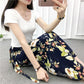 Vintage Floral Print Pockets All-match Women Long Half Length Skirt Autumn Loose Casual Female Skirt