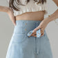 Fashion All-match Super High Waist Stretch Jeans Women Summer Loose High Waist Thin A-line Shorts