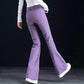 Purple Jeans Female Spring Autumn Straight Wide Leg Pants Petter Pants Female High Waist Vertical Trousers Micrarapist Female